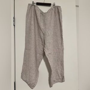 Eileen Fisher lightweight linen crop pants